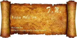 Tuza Márk névjegykártya